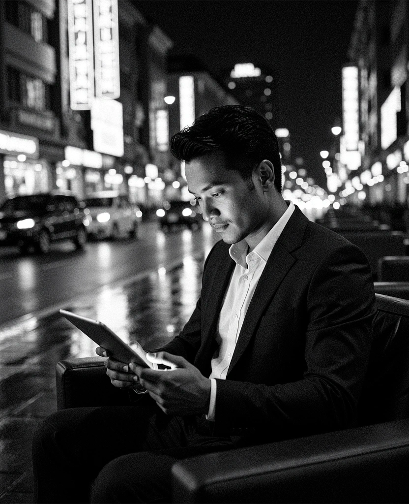 Professional Indonesian man in Jakarta urban setting